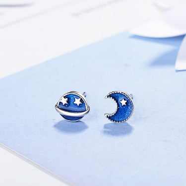 Blue Moon & Saturn Jewelry Set